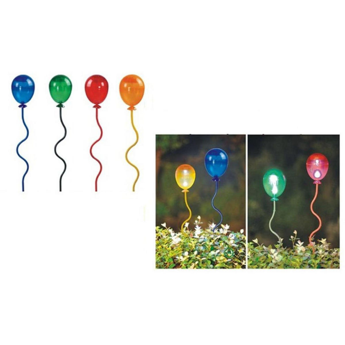 LED AUSSENLEUCHTE Luftballons Bunt - Multicolor, Kunststoff (8.5/8.5/60cm)
