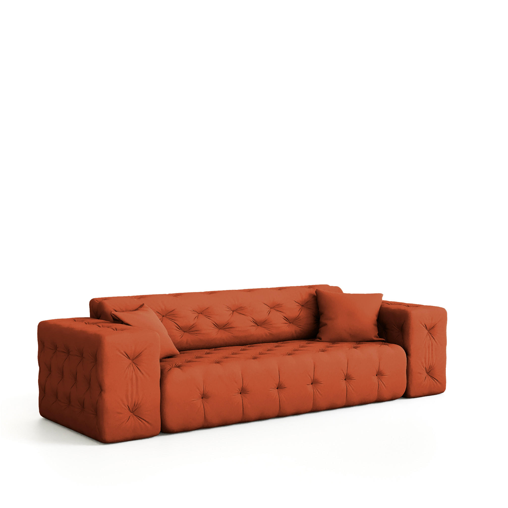 SOFA 3-sitzer Chantal - Orange, Holzwerkstoff/Textil (251/78/96cm) - Fun Möbel