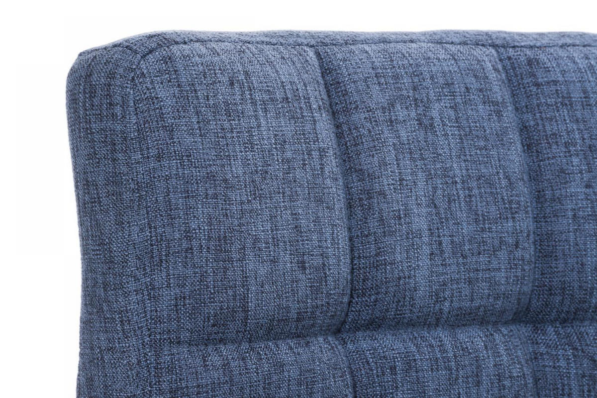 BARHOCKER Stoff blau - Chromfarben/Blau, Textil/Metall (46/94/47cm) - CLP