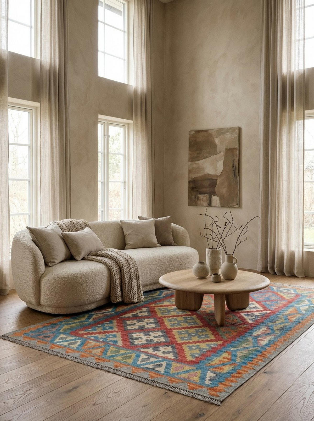 HANDWEBTEPPICH Kelim Gashgai Rot 177/127 cm Schurwolle - Rot, Textil (127/177cm) - Looma