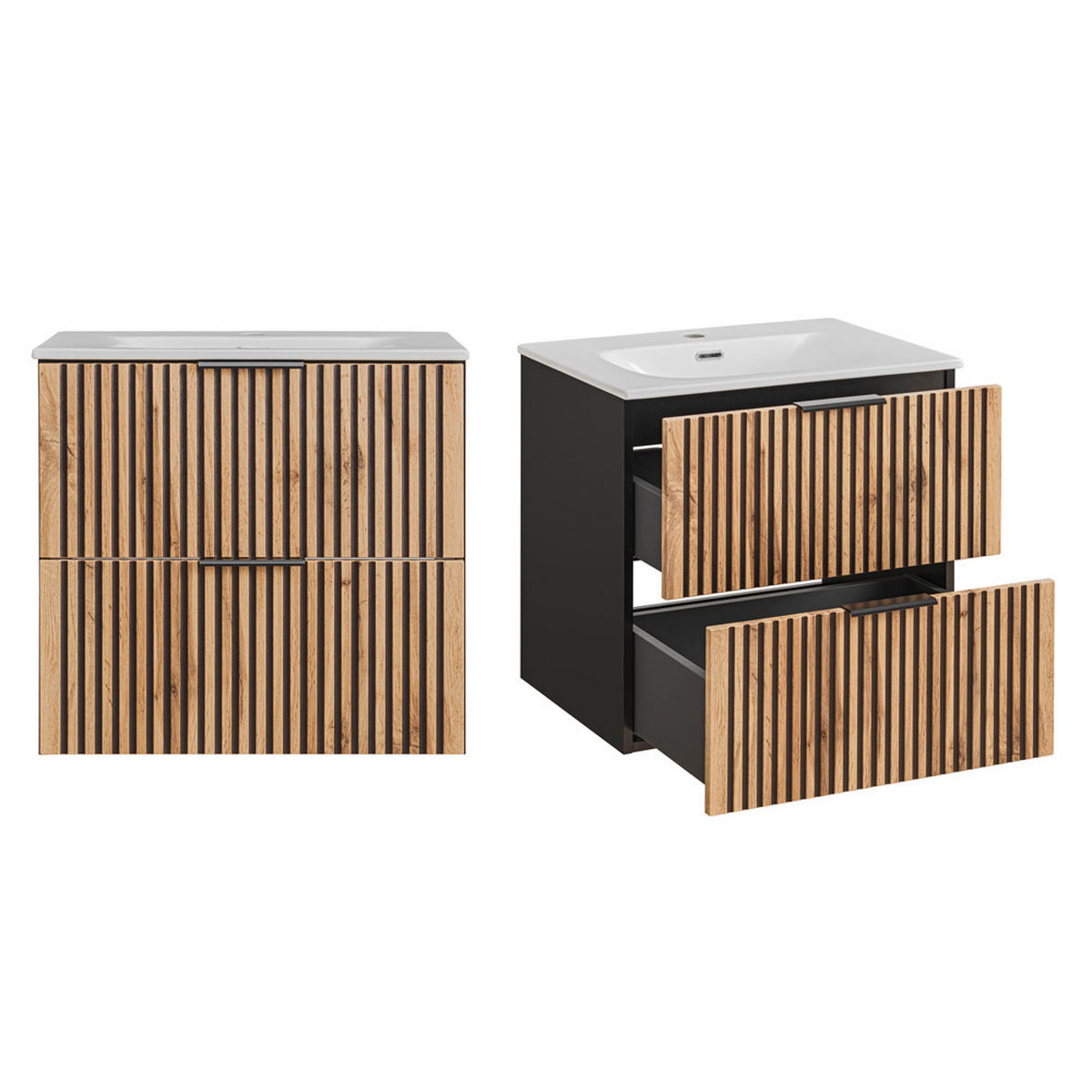 WASCHTISCH Xanten-56 - Braun, Holzwerkstoff (61/59/46cm) - Lomado