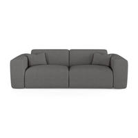 SCHLAFSOFA GERADE Bouclé-Stoff Graphitgrau 234cm - Graphitfarben/Grau, Textil (234/73/95cm) - Sia Home