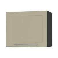 KLAPPHÄNGESCHRANK Kvantum W8/60 Vanille Matt / Schwarz Matt 60 / 32,5 / 50cm - Creme/Schwarz, Holz/Holzwerkstoff (60/50/32.5cm) - Feldmann-Wohnen