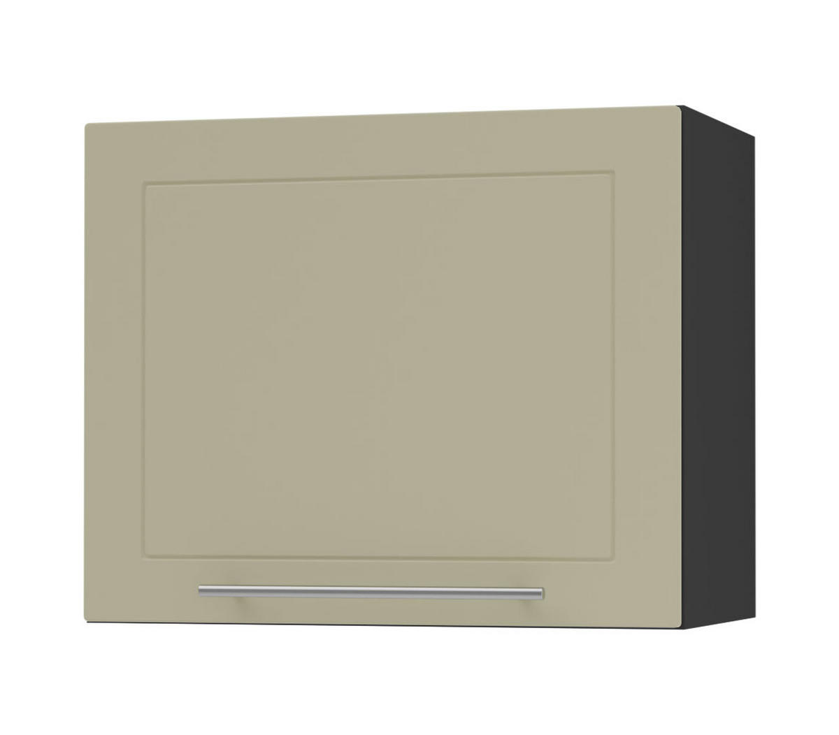 KLAPPHÄNGESCHRANK Kvantum W8/60 Vanille Matt / Schwarz Matt 60 / 32,5 / 50cm - Creme/Schwarz, Holz/Holzwerkstoff (60/50/32.5cm) - Feldmann-Wohnen