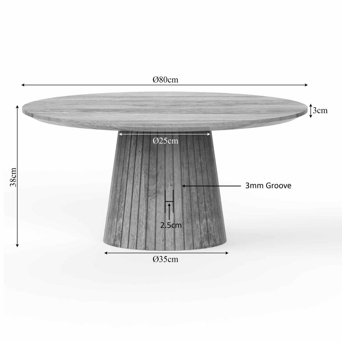 COUCHTISCH Lana Taupe 80/80/38 cm - Taupe, Holz (80/80/38cm) - Starfurn