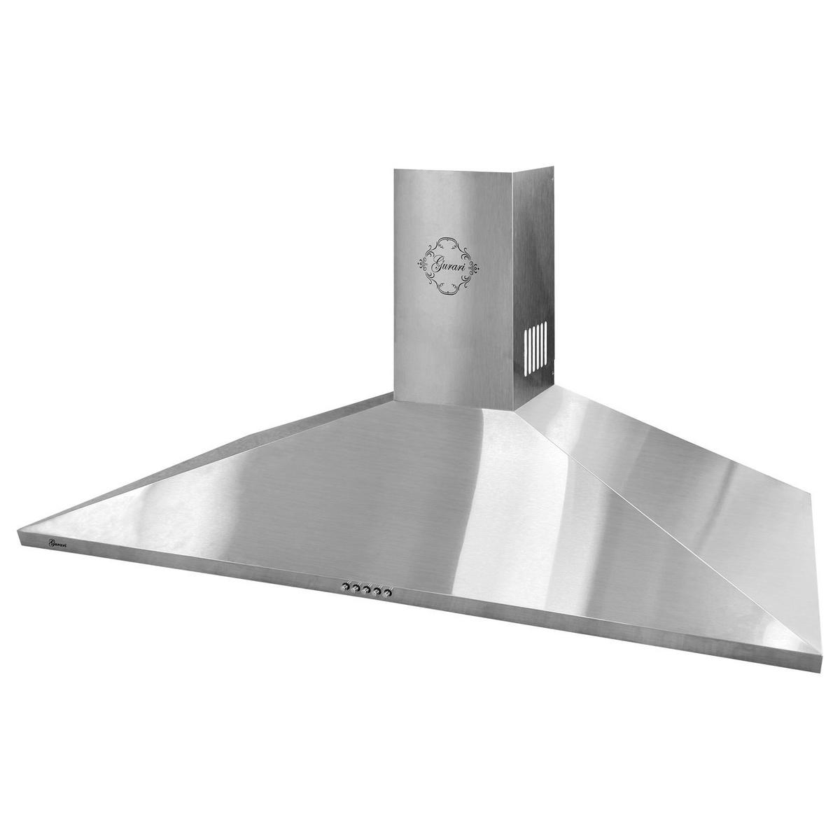 DUNSTABZUGSHAUBE GCH C 147 IS 120 N 120 cm Edelstahl - Silberfarben, Metall (120/87/47cm) - Gurari