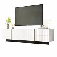 TV-SCHRANK Hochglanz in Schwarz mit 4 Türen 170/35/46 cm - Weiß, Holzwerkstoff (190/45/35cm) - Redom