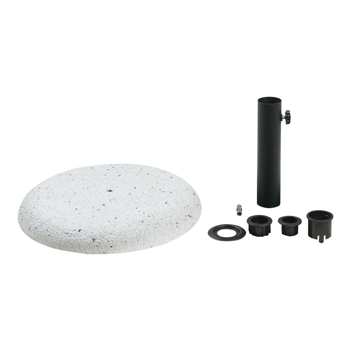 SONNENSCHIRMSTÄNDER Bitritto - Weiß, Stein (45/45cm) - casa.pro