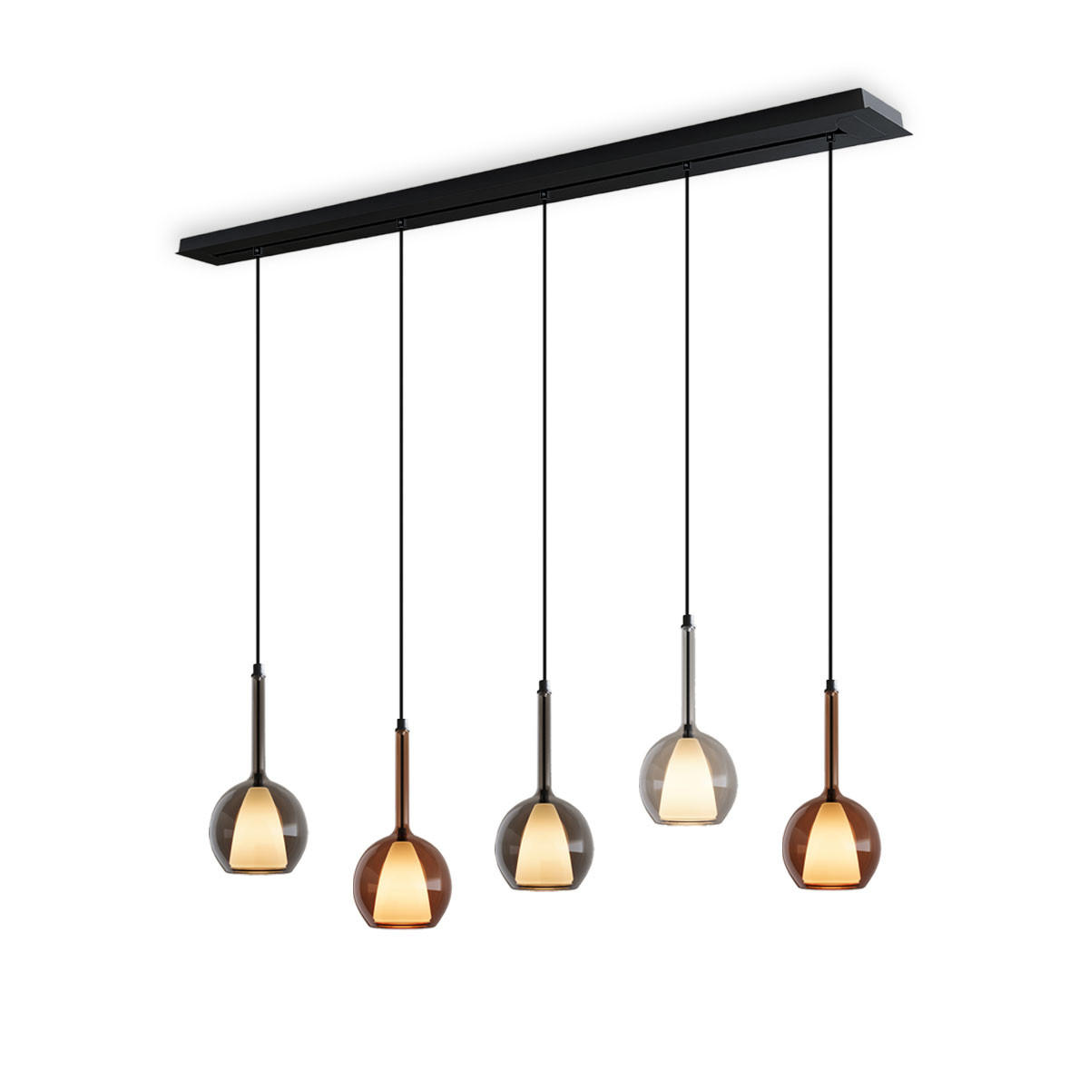 HÄNGELEUCHTE Belluna Mehrfarbig Ø 14cm - Multicolor, Glas (14/14/35cm) - s.luce