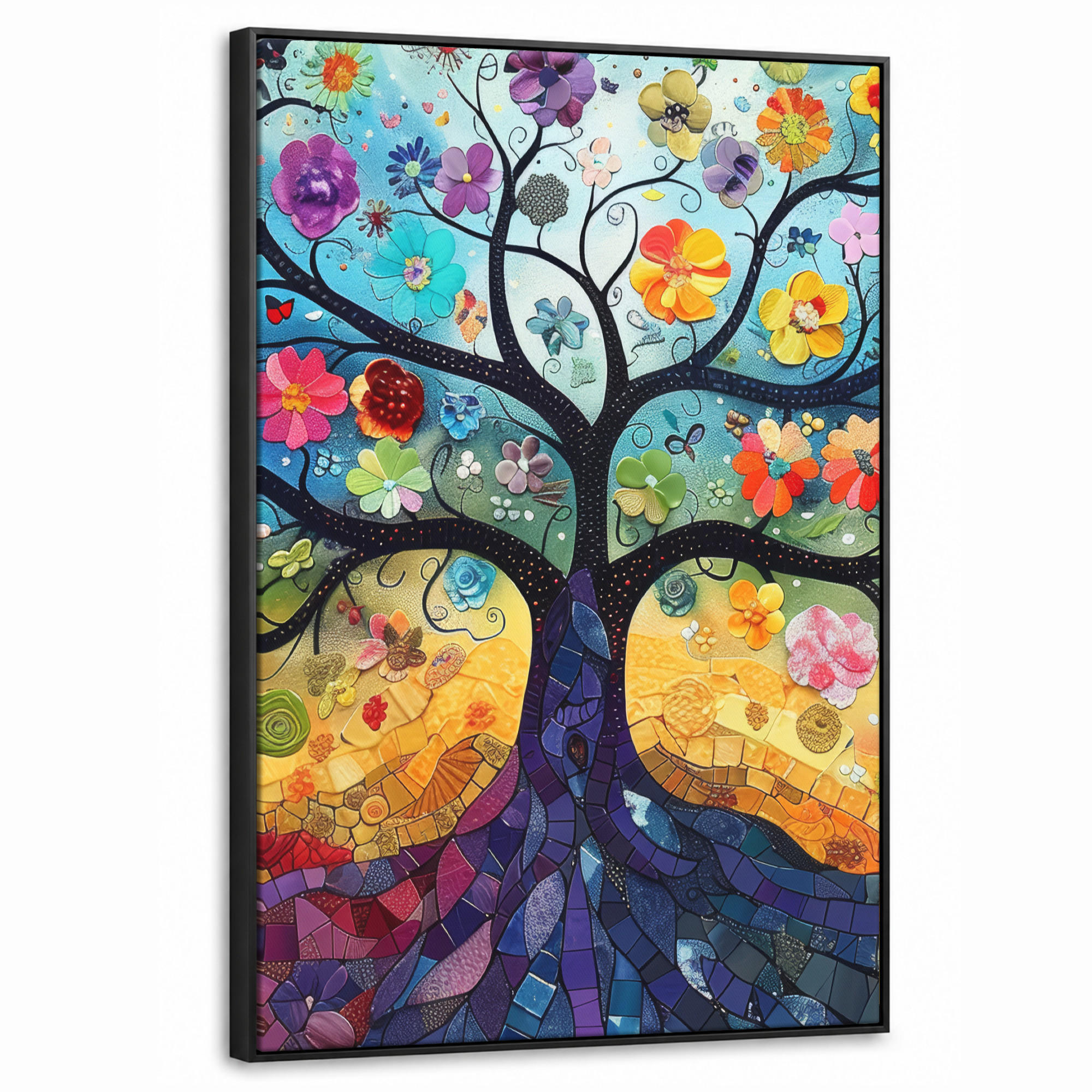 MuchoWow Leinwand Dunkelblau 60x90 cm