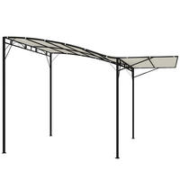 PAVILLON mit klappbarer Dacherweiterung, wetterfest, 3 x 2,5 m, moderner Outdoor-Pavillon in Cremeweiß - Creme, Metall (300/250/250cm)