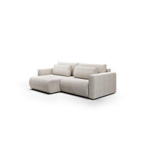 ECKSOFA Chaira Mit Schlaffunktion - Hellgrau, Holzwerkstoff/Textil (240/149cm) - Fun Möbel