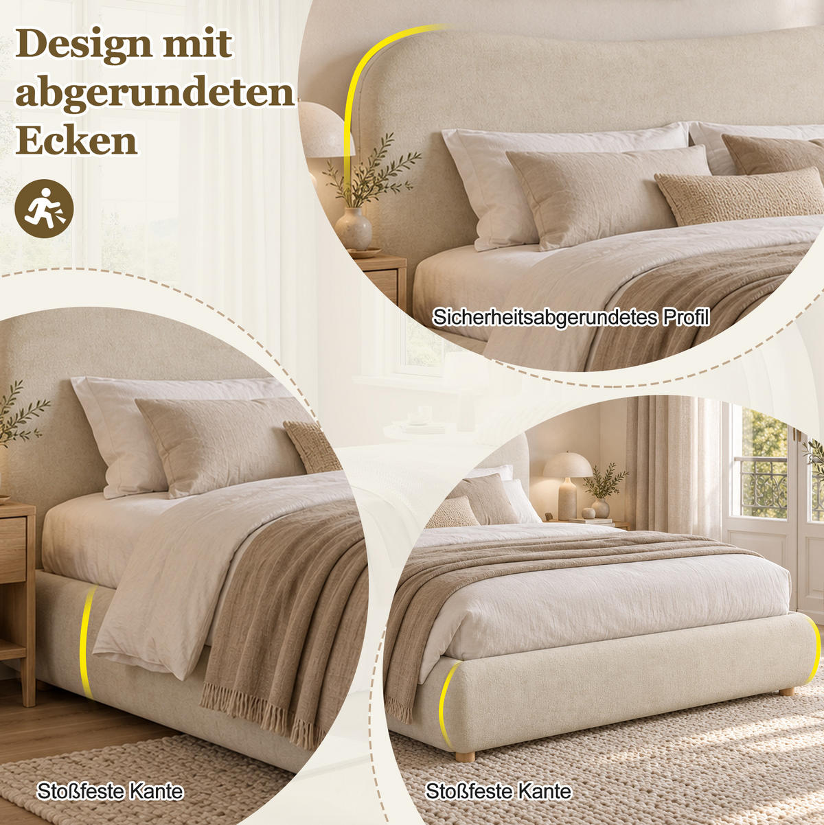 POLSTERBETT aus Chenille 160x200 cm Beige mit hydraulischem Bettkasten und Lattenrost - Beige, Textil (160/200cm) - Modfu