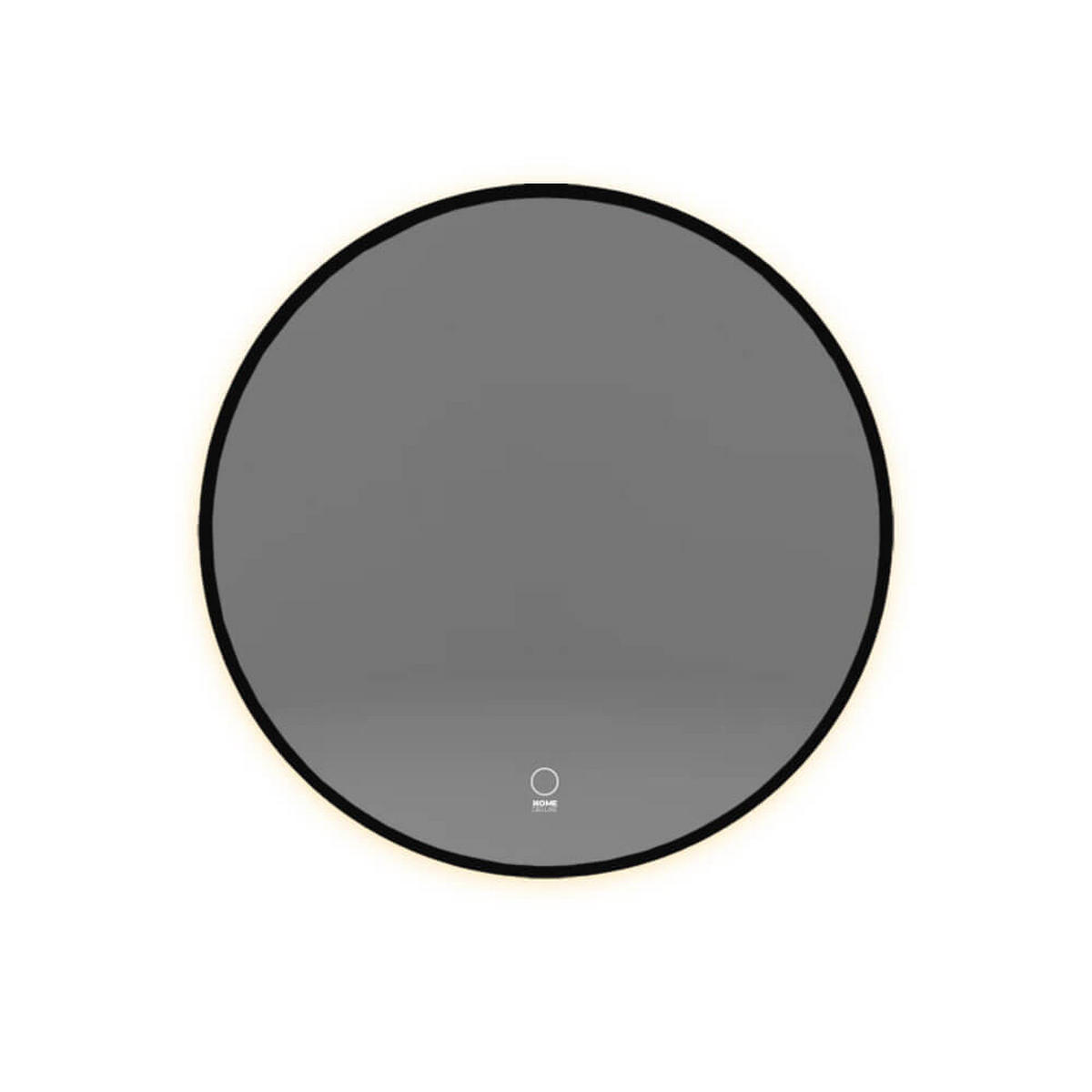 LED-SPIEGEL DUBI - 80 cm - Schwarz, Glas (80/80/1cm) - Home Deluxe