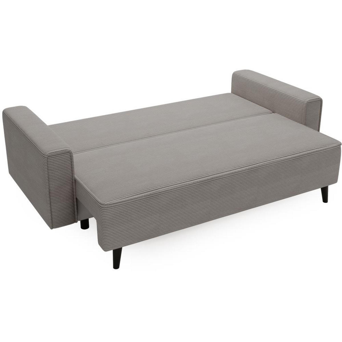 3-SITZER SOFA Monte mit Schlaffunktion cappuccino - Cappuccino, Textil (225/73/95cm) - Beautysofa