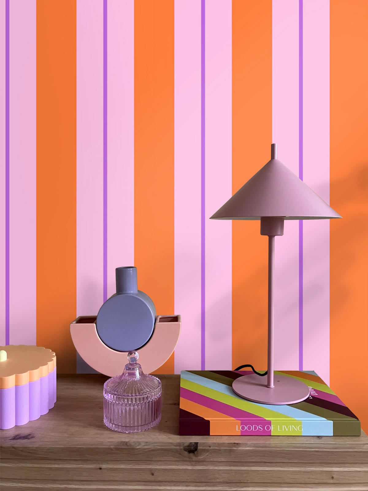 TAPETE Streifen 50 x 900 cm - Orange, Papier (50/900cm) - ESTAhome