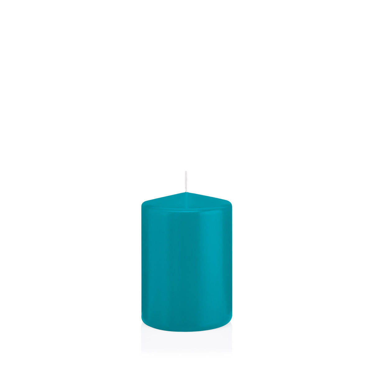 STUMPENKERZEN Azurblau Ø 68 x 100 mm, 12 Stück - Hellblau, Paraffin (7/10cm) - Wiedemann Kerzen