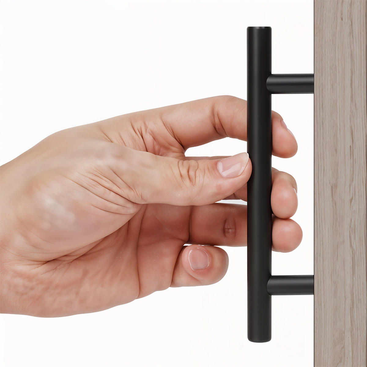 MÖBELGRIFFE 10er-Set aus rostfreiem Edelstahl black Vielseitig einsetzbar Einfache Montage Angenehme Haptik Pflegeleicht 250 mm - Schwarz, Metall (25/1/16cm) - Livingandhome