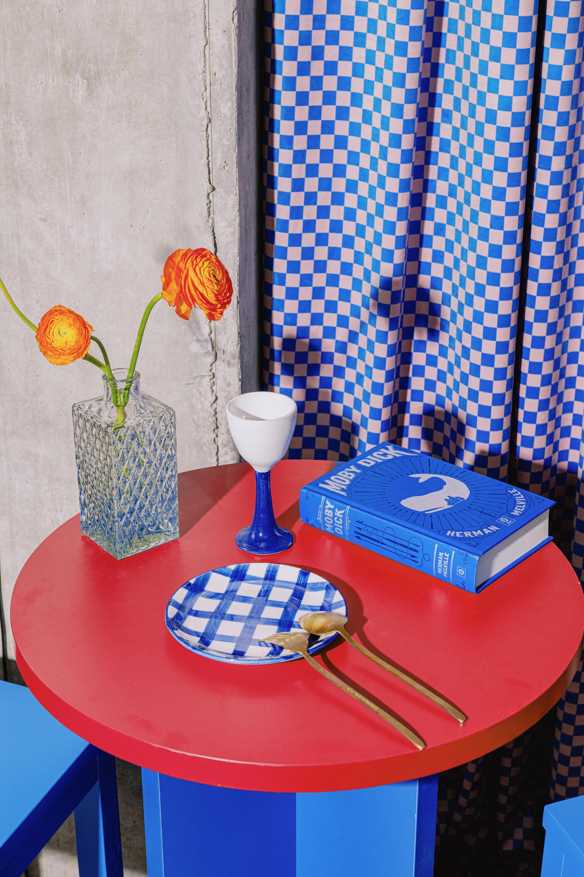 BARTISCH rund 60 cm Flame und Pruss CHINCHIN - Hellblau, Holzwerkstoff (60/60/105cm) - RNT By Really Nice Things