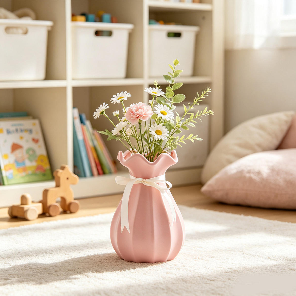 VASE 14 x 14 x 20,5 cm Keramik - Pink, Glas (20.5cm) - LIBRATON