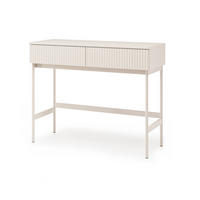 KONSOLENTISCH Soft mit 2 Schubladen und geriffelten Fronten, Kaschmir - Kaschmir, Holzwerkstoff (38/100/80cm) - Beautysofa