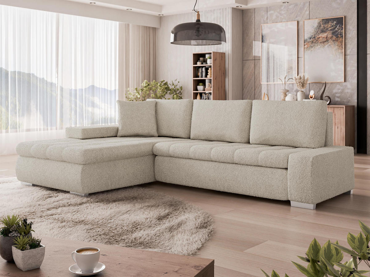 ECKSOFA Orkan Mini Premium - Beige, Holz/Textil (265/185cm) - MIRJAN24