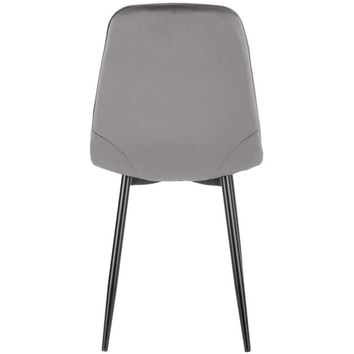 STUHL VELVO K417 - Schwarz/Grau, Holzwerkstoff/Metall (45/87/56cm) - Meblini