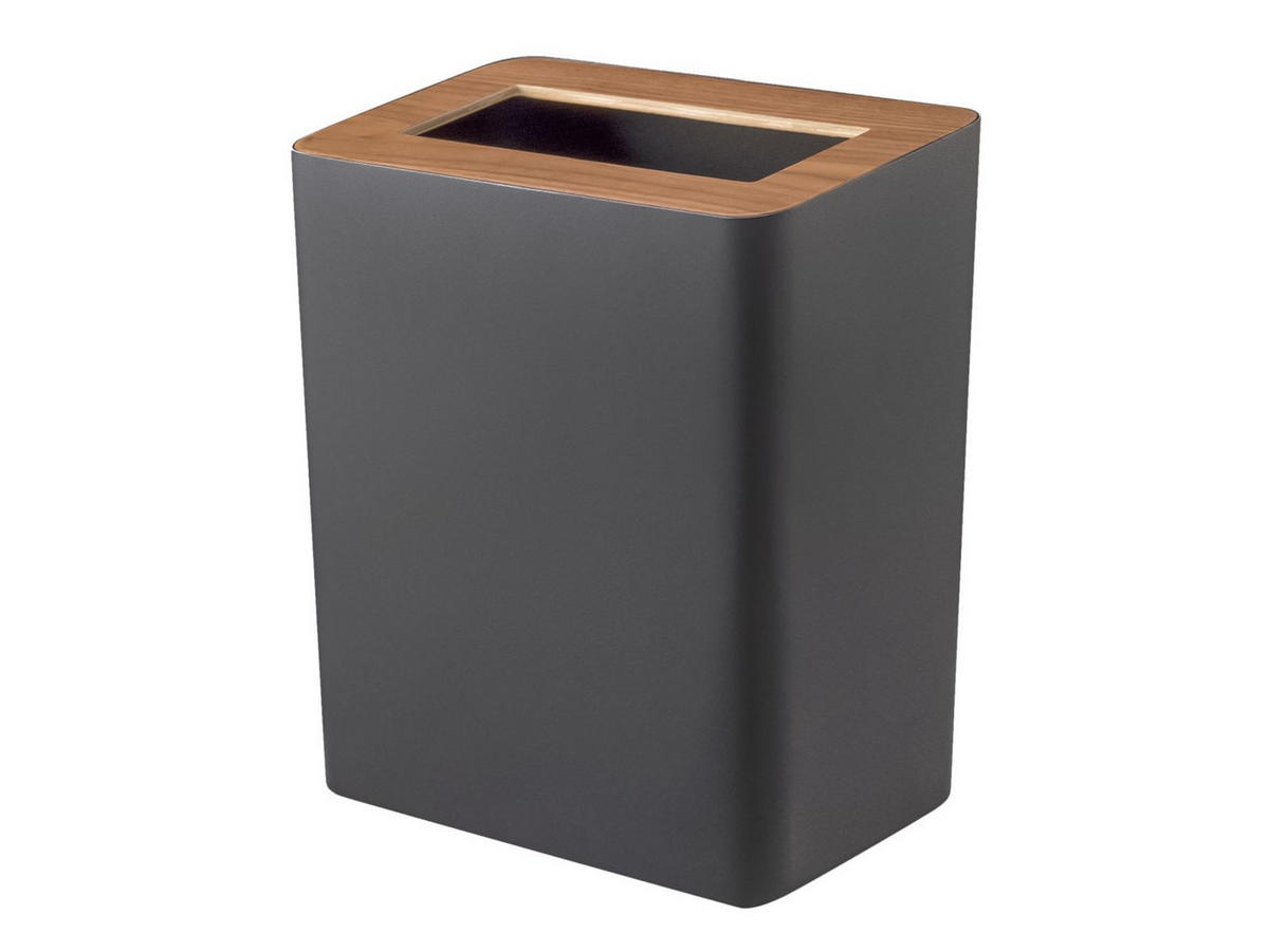 PAPIERKORB Rin schwarz 28x30x15cm - Schwarz, Metall (15/30/28cm) - Yamazaki