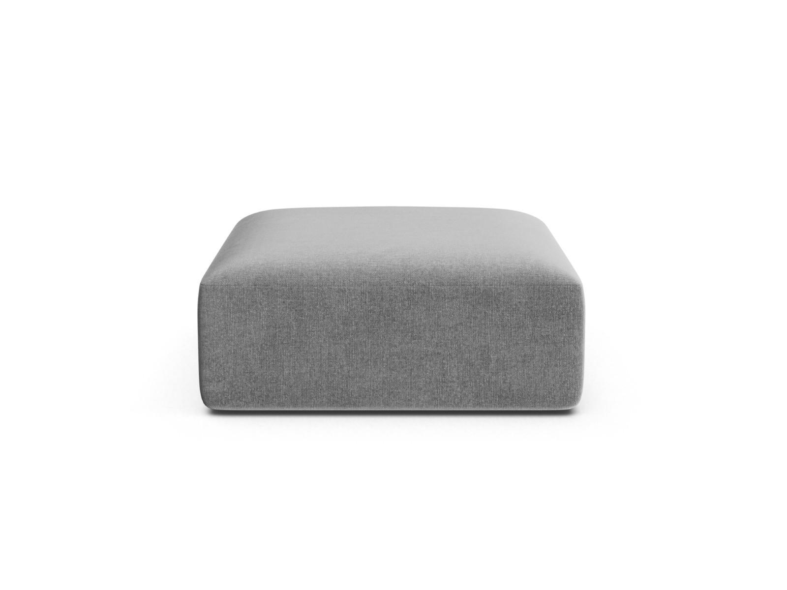 POUF Campi aus Samt grau - Grau, Textil (90/40/90cm) - Cosmopolitan Design