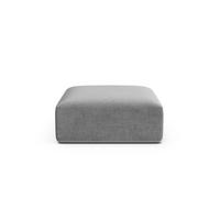 POUF Campi aus Samt grau - Grau, Textil (90/40/90cm) - Cosmopolitan Design