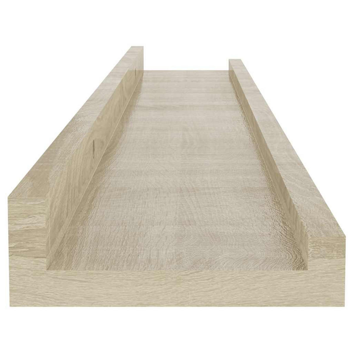 WANDREGALSET 2-teilig 60/9/3 cm aus MDF Sonoma-Eiche Max. Belastbarkeit 5 KG - Sonoma Eiche, Holzwerkstoff (60/3/9cm) - vidaXL