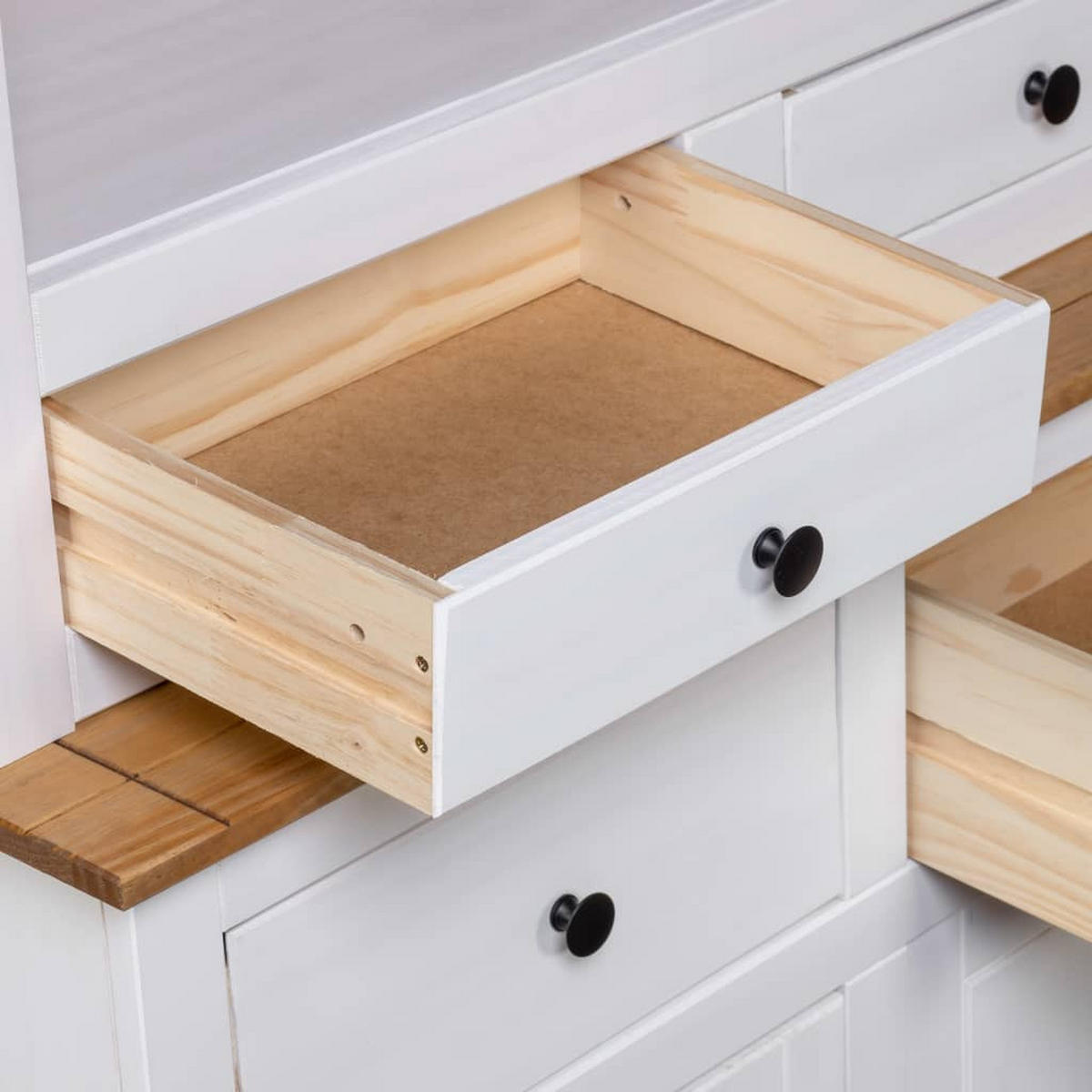 BUFFETSCHRANK Edwards 93/40.5/180 cm - Weiß, Holzwerkstoff (93/180/40.5cm) - Nettlife