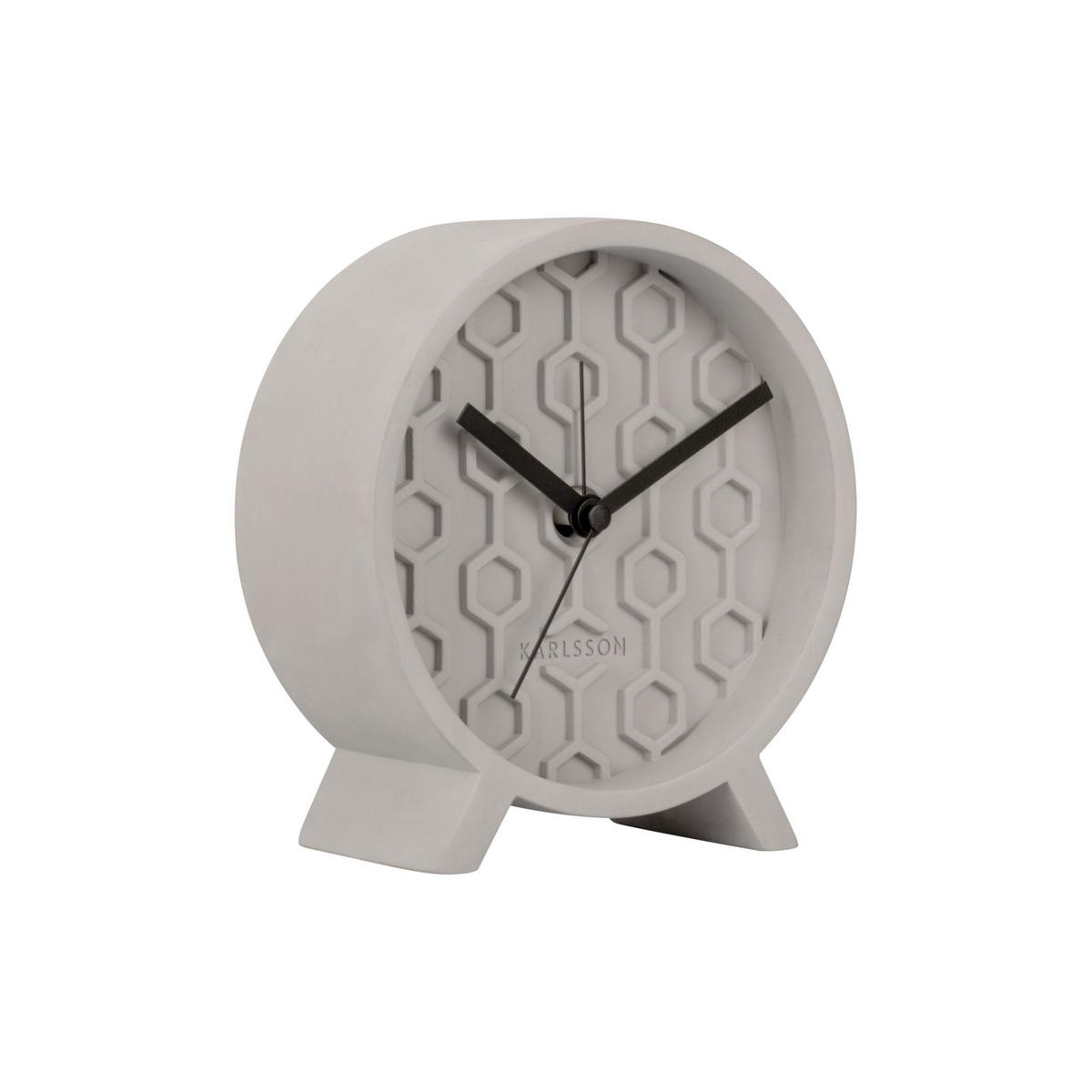 WECKER Honeycomb Ø15 cm - Hellgrau, Stein (15/15/6cm) - Karlsson