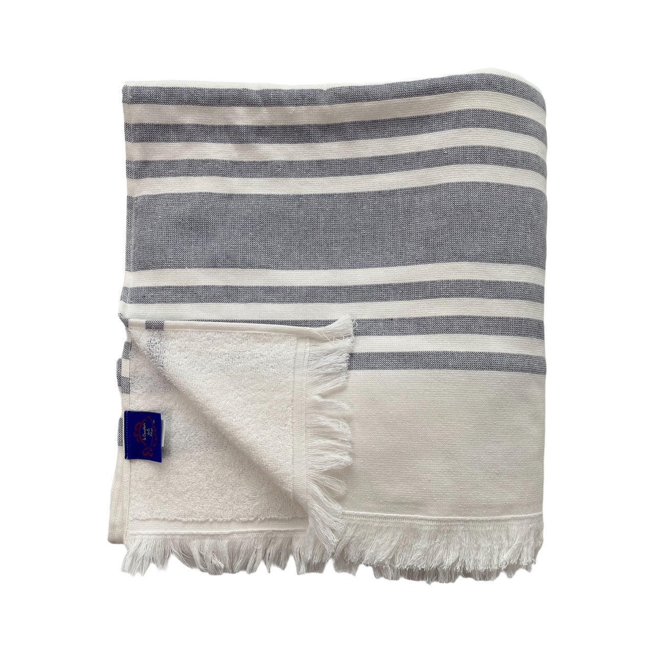 HAMAMTUCH mit Frotteefutter Karabuk Marineblau 140x180 400g/m² - Blau, Textil (140/180cm) - LE COMPTOIR DE LA PLAGE