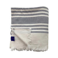 HAMAMTUCH mit Frotteefutter Karabuk Marineblau 140x180 400g/m² - Blau, Textil (140/180cm) - LE COMPTOIR DE LA PLAGE