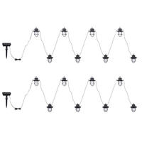 LED AUSSENLEUCHTE Solar Schwarz Gitteroptik - Schwarz, Metall (200/8/8cm) - Nowa