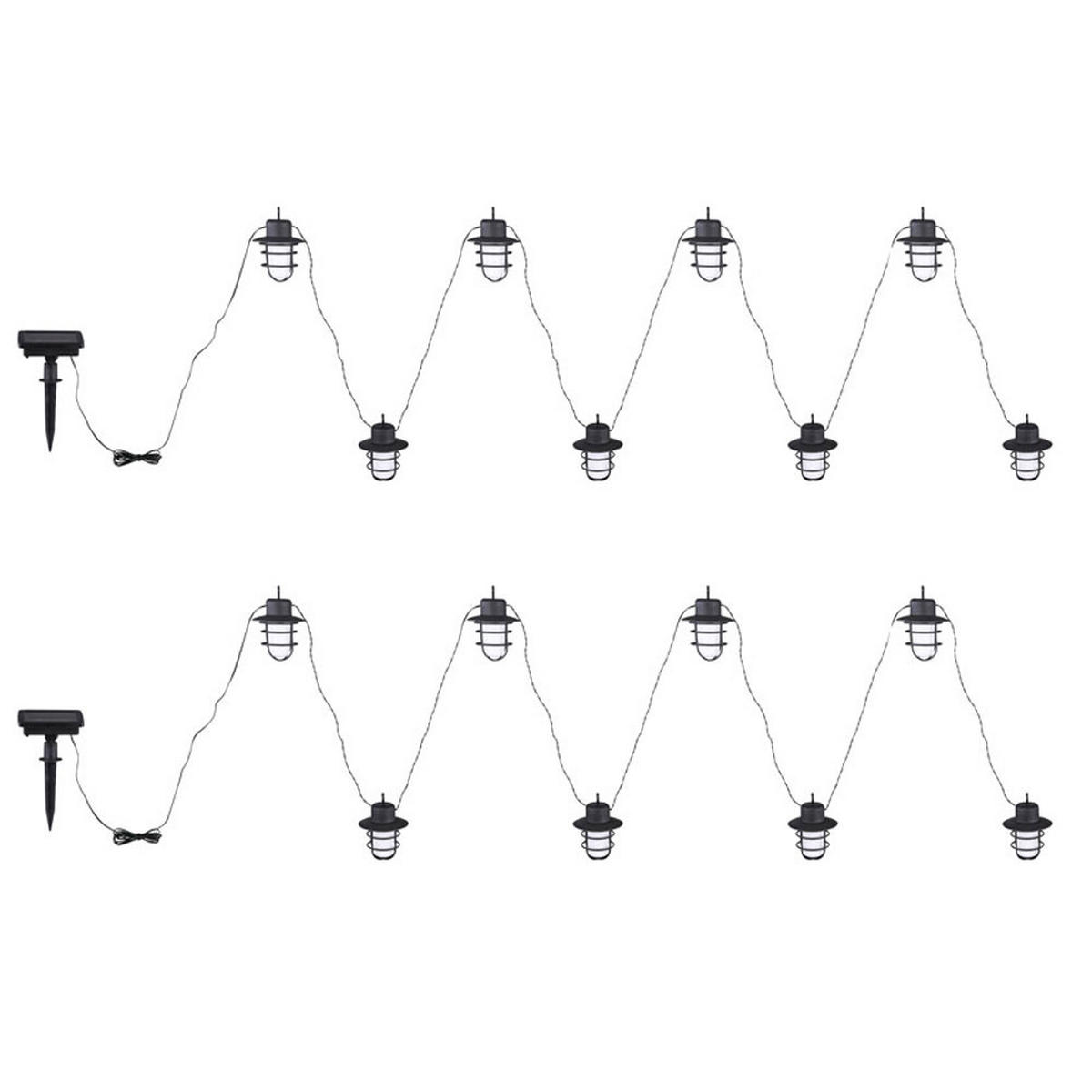 LED AUSSENLEUCHTE Solar Schwarz Gitteroptik - Schwarz, Metall (200/8/8cm) - Nowa