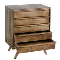HIGHBOARD Walnuss Dekor - Walnussfarben, Holz (65/81/39cm) - MCW