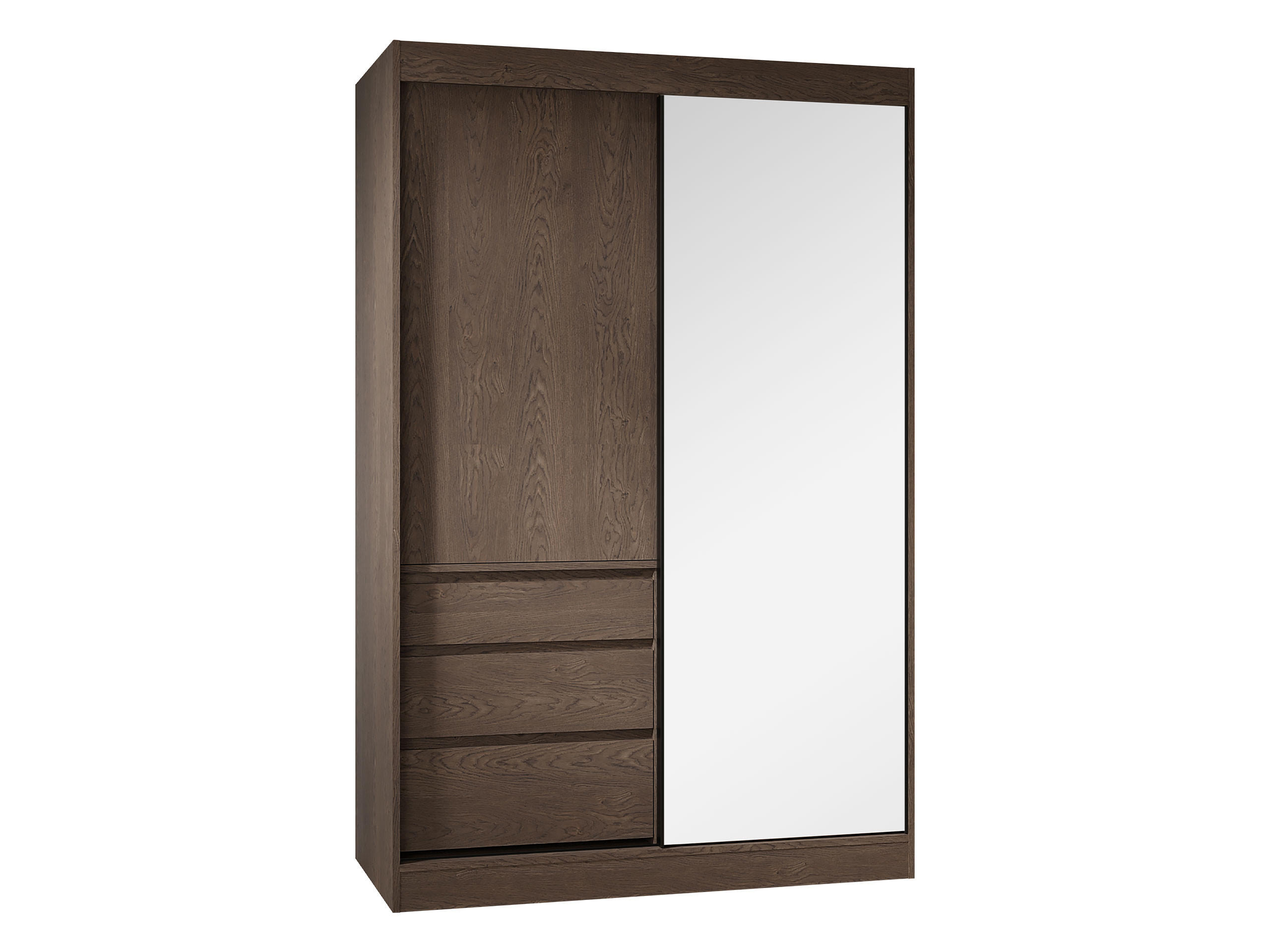SCHWEBETÜRENSCHRANK Haiti 140 mit Spiegel - Braun, Holzwerkstoff (140/216/65cm) - MIRJAN24