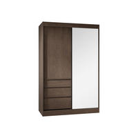 SCHWEBETÜRENSCHRANK Haiti 140 mit Spiegel - Braun, Holzwerkstoff (140/216/65cm) - MIRJAN24