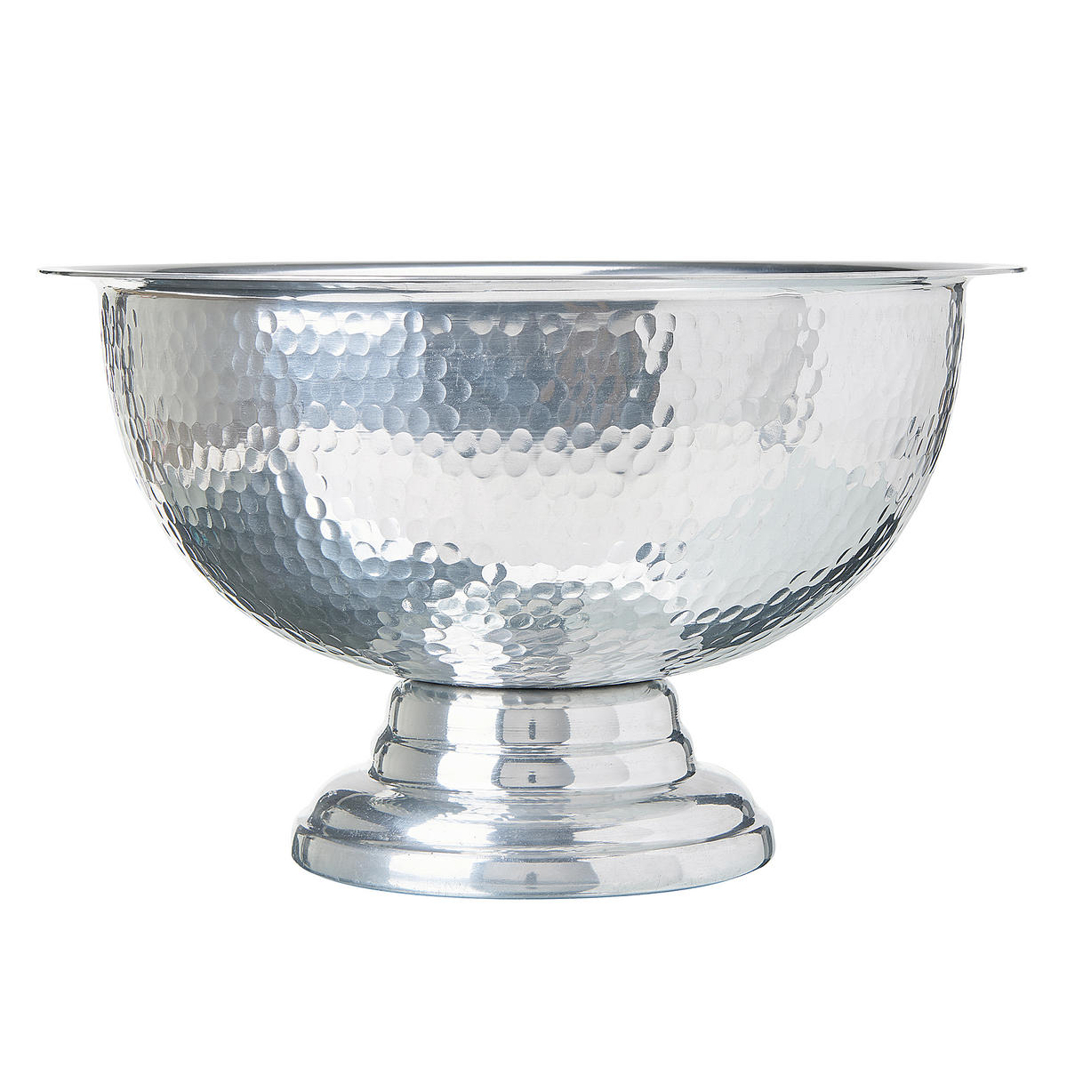 DEKOSCHALE Aluminium silber Tiwanaku - Silberfarben, Metall (22cm) - Beliani