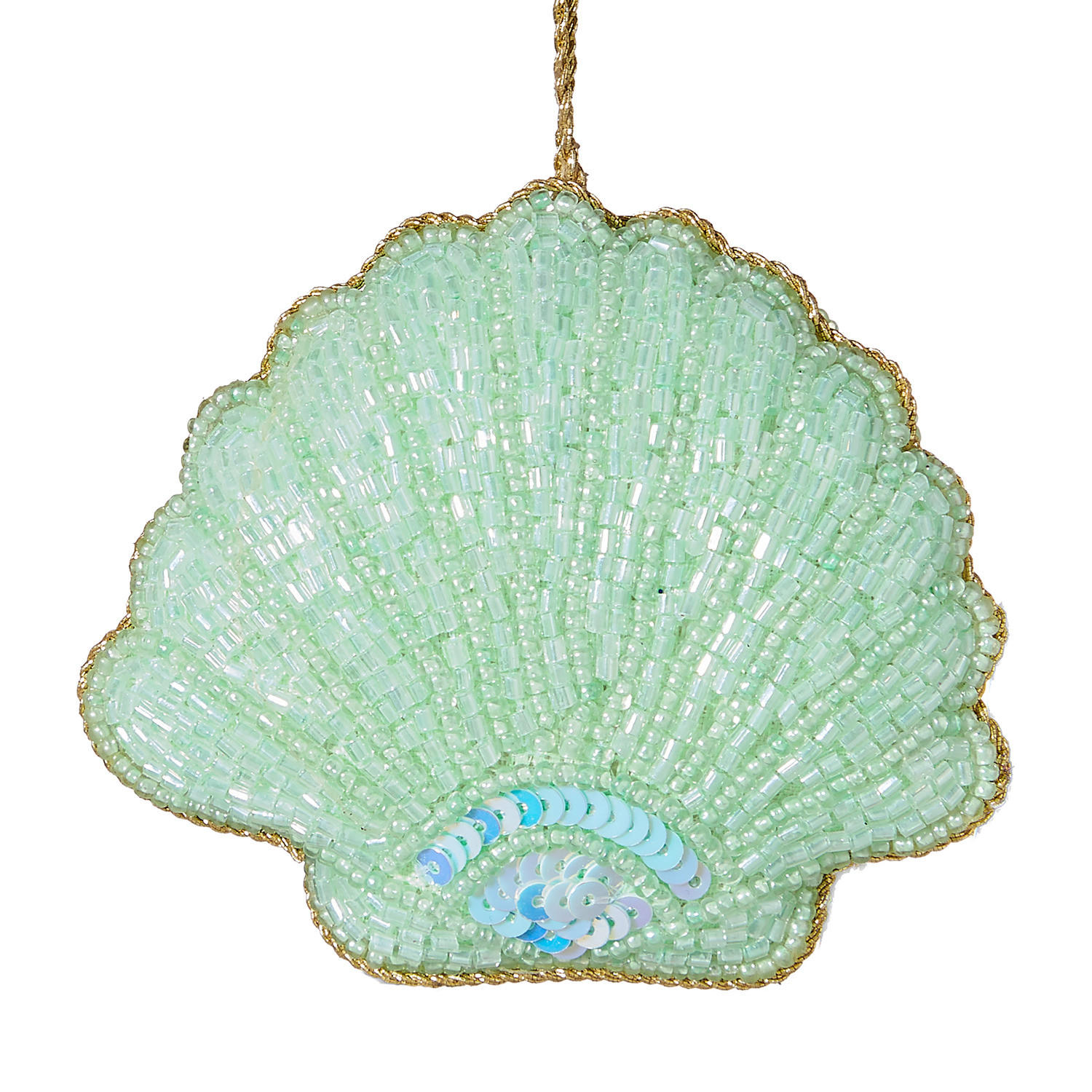 BAUMANHÄNGER Hang On Ornamanet Muschel - Grün, Glas/Kunststoff (8/7/1cm) - Butlers