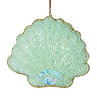 BAUMANHÄNGER Hang On Ornamanet Muschel - Grün, Glas/Kunststoff (8/7/1cm) - Butlers