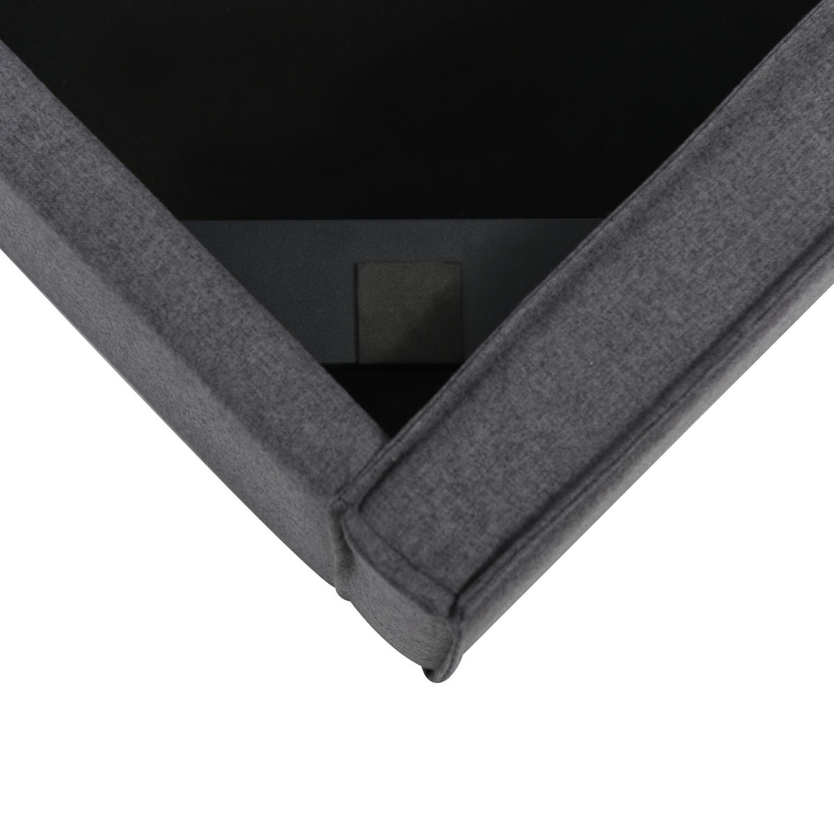 POLSTERBETT 90/200 cm Grau aus Baumwolle mit Stauraum - Grau, Textil (90/200cm) - OKMYHOME