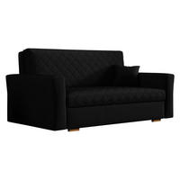 SCHLAFSOFA Viva Caro III - Schwarz/Braun, Holz/Textil (160/85/98cm) - MIRJAN24