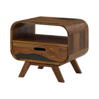 NACHTTISCH Sheesham 50x40x43 dunkelbraun lackiert MAILAND #242 - Dunkelbraun, Holz (50/43/40cm) - Massivmoebel24