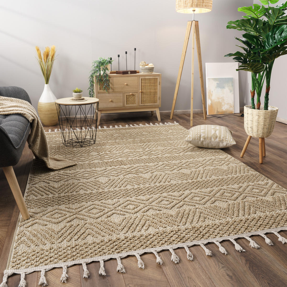 KURZFLORTEPPICH 240/340 cm München 531 - Naturfarben, Textil (240/340cm) - Paco Home