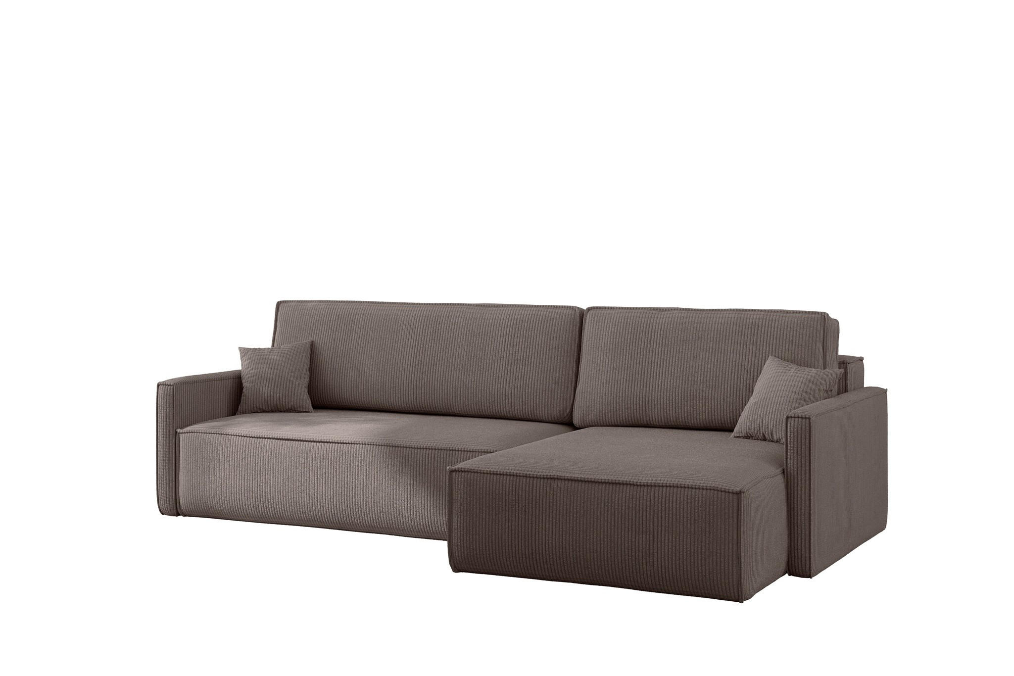 ECKSOFA Louis Scala - Taupe, Holzwerkstoff/Textil (250/142cm) - Fun Möbel