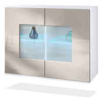 KOMMODE Grömitz Sandgrau Hochglanz - Sandfarben, Holzwerkstoff (92.5/73.5/35cm) - Vladon