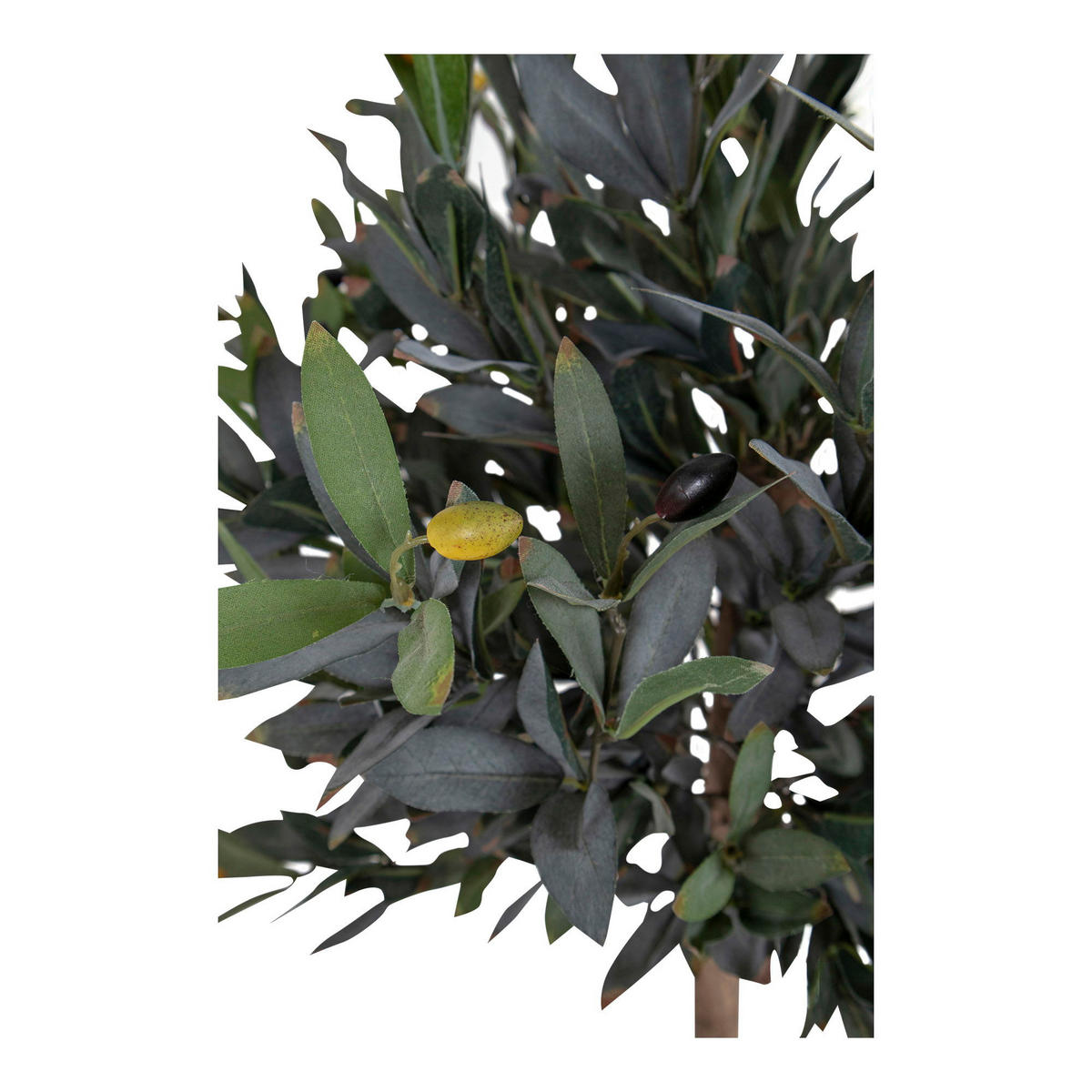 OLIVENBAUM PE-Kunststoff, Polyester, Draht, Zement Grün - Grün, Kunststoff (120cm) - tinkaro